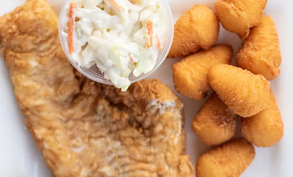Pine Acres Fish Fry with cheese curds